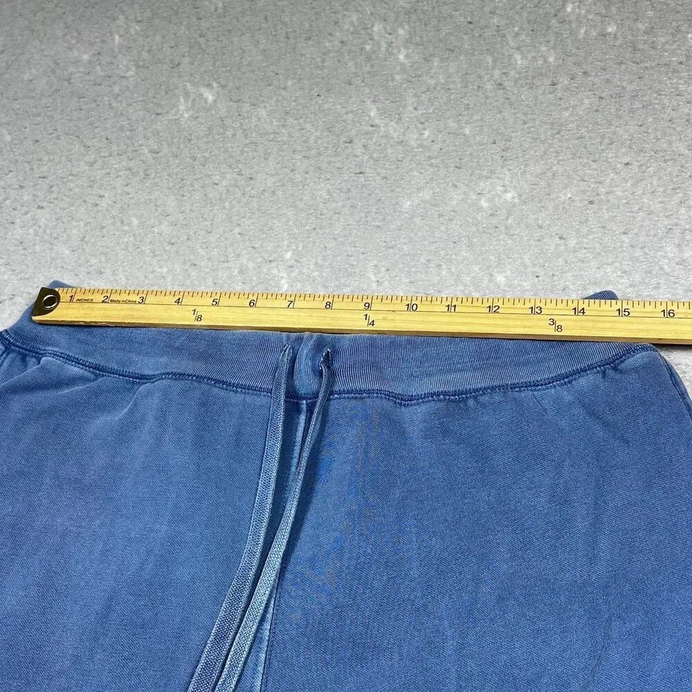 POLO RALPH LAUREN Sweat Shorts Mens Size Large Blue Polo Flower Logo Pockets